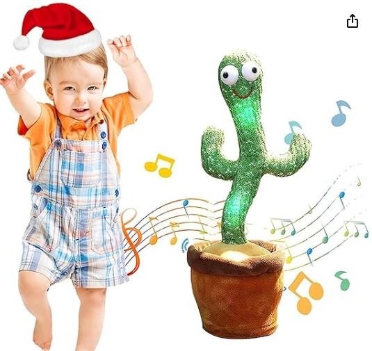 Bonistasia サボテン おもちゃ、踊るサボテン、誕生日 プレゼント、サボテン おもちゃ 動く、dancing cactus toy、ダンシングサボテン、動くサボテン、ルミナスサボテンぬいぐるみ、歌と踊りを録音できます、120曲の歌が付属しています(バッテリー)