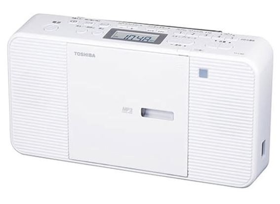 東芝CDラジオ バッテリー式（ホワイト）