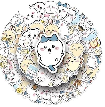 ちいかわ ステッカー 100枚入り ハチワレ うさぎ モモンガ シール セット 可愛い 防水PVC ステッカーシール 貼り紙 キャラクター DIY 手帳 ギター バイク ヘルメットなど 自転車 水筒 ヘルメット 携帯 ノート 可愛い 漫画 シール [並行輸入品]