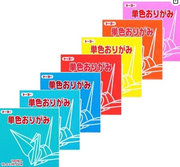 トーヨー おりがみ サマーカラーセット 7色入 15cm 863240