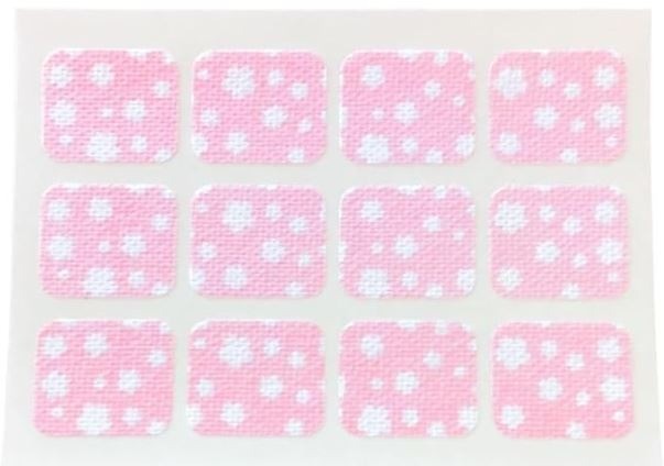 メリーケアテープ 25mm×30mm×12枚 カット済み 不織布 医療用テープ サージカルテープ 肌に優しい 子ども (さくら)