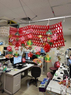 華やか扇正月プリーツハンガー